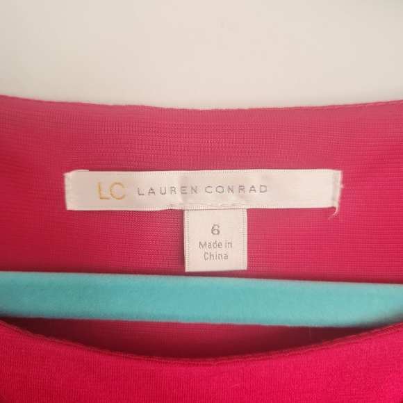 LC Lauren Conrad Pink Bow Fit and Flare Dress (with Pockets!), size 6 - Picture 5 of 9